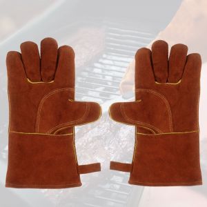 Gants pour grillades en plein air Gants de main anti-brûlure, isolés par micro-ondes, retardateurs de flamme industriels et haute température - Neuf