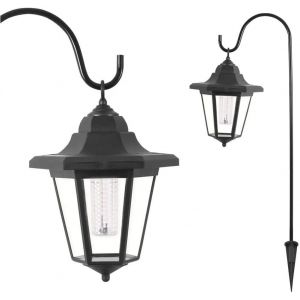 Lot De 2 Lanternes Led &Agrave; &Eacute;nergie Solaire Style Berger Style Trompe L'entra&icirc;neur Victorien &Agrave; Suspendre &Eacute;clairage Ext&eacute;rieur R&eacute;sistant Aux Intemp&eacute;ries 70 Cm - Neuf