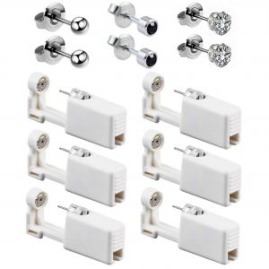 6 Pack Ear Piercing Gun Kit Jetable Self Ear Piercing Gun Avec Ear Stud Et Clean Tool Pierce Kit Tool For Nose Studs Cartilage Tragus Helix Pierci - Neuf