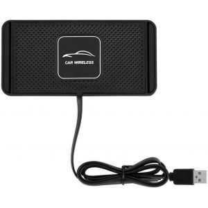 Tapis De Chargement Sans Fil Pour Voiture, Tapis De Chargement Rapide Sans Fil Qi, Tapis Antidérapant, Support De Téléphone Pour Samsung.[F3939] - Neuf