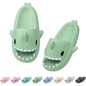 Kalanka-Shark Cloud Slippers Pantoufles De Douche Claquettes Requin Femme Homme Antiderapant Soft Chaussons Ergonomique Pillow Slides Été Chaussures De Piscine Plage Sandales - Neuf