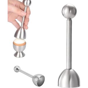 Coupe Oeuf,Toqueur Ouvre Oeuf &Agrave; La Coque En Acier Inoxydable,Coupe ?Uf Dur,Ouvre-?Uf &Agrave; M&eacute;canisme Vibrant,Outil De Cuisine &Eacute;l&eacute;gant Pour Ouvrir ?Ufs Durs Et &Agrave; La Coque,Facile &Agrave; Utiliser - Neuf