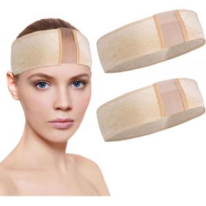 Tzf-2 Pièces Bandeaux De Perruque En Velours Pour Femme, Bandeau De Perruque Bandeau De Perruque Antiderapant, Bande De Cheveux De Perruque Réglable, Bande De Fixation Perruque Elastique (Nu) - Neuf