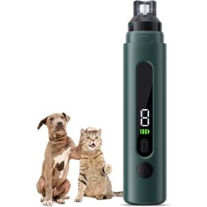 Lime &Agrave; Ongle Chien, Coupe Ongles Electrique Animaux Avec 5 R&eacute;glages De Vitesse, Lumi&egrave;re Led Et &Eacute;cran Lcd, Coupe Griffe Chien De Type C Pour Chiens De Grande, Moyenne Et Petite Taille - Neuf