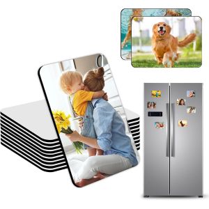 KALANKA-10 Pi&egrave;ces Aimants Blanc de Sublimation, 5,5CM x 7,5CM Sublimation R&eacute;frig&eacute;rateur Vide Magn&eacute;tique Autocollant, pour Tableau Blanc, Calendrier, Bureau, Micro-Ondes, Cuisine, Maison, D&eacute;coration M - Neuf