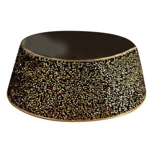 Support pour jupe de sapin de No&euml;l - D&eacute;coration de protection de tronc ronde, carr&eacute;e ou hexagonale, collerette renforc&eacute;e, plusieurs tailles, compatible avec tous les sapins de No&euml;l - Neuf