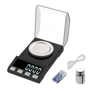 Rechargeable Par Usb 100g/0.001g Balance De Precision Milligrammes Balance De Poche Balances De Bijoux,Balance De Cuisine Apply To Weighing La Poudre,Bijoux, Or Poche Avec Poids D'&eacute;talonnage - Neuf
