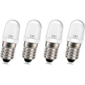 Kalanka-E10 Ampoule Led 220v 230v Ac Vis De 8mm Base D'&iquest;&iquest;Conomie D'&iquest;&iquest;Nergie Led Voyant Led E10 Base De Mise &iquest;&iquest; Niveau De L'ampoule, Blanc (Pack De 4) - Neuf