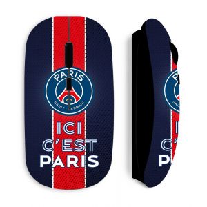 Souris noire Sans Fil PSG logo ici c'est Paris - Neuf