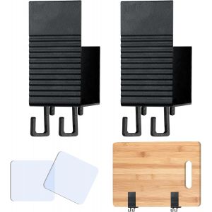 Cauc-Support Planche A Decouper, Etag&egrave;re Pour Planche &Agrave; D&eacute;couper, Support Couvercle Casserole, Rangement Pour Planche &Agrave; D&eacute;couper &Eacute;tag&egrave;re Murale Pour Ranger Les Ustensiles De Cuisine Comme, M&eacute;tal, Gri - Neuf