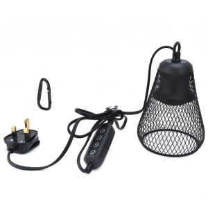 Hjlian Abat-Jour Pour Reptiles, Minuterie, Leger, Suspendu, Multifonctionnel, Protection De Chauffage, Prise Britannique 220 V - Neuf