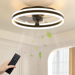 Led 50 Cm Ventilateur De Plafond Avec Lumière, 3 Températures De Couleur Et 6 Vitesses,Ventilateur De Plafond Avec Telecommand Pplication Mobile,Design Rond Silencieux Et Mable,Noi[VEN750654] - Neuf