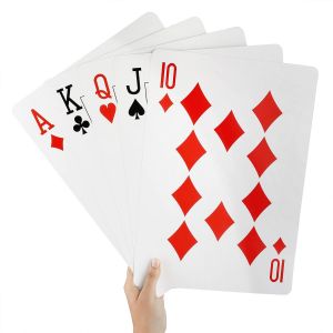 Jeu De Carte Complet En Plastique-L37 X L26 Cm-Jeux De Carte Géantes Depuis Trois Ans-Jeux De Cartes Pour Bbq En Famille Et Poker Au Casino-Intérieur Et Extérieur - Neuf