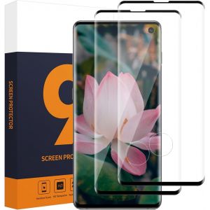 Kal-Lot De 2 Films De Protection D'écran En Verre Blindé Pour Samsung Galaxy S10 -Dureté 9h -Couverture Complète 3d -Anti-Rayures -Anti-Bulles -Sensitive Touch Hd S10 - Neuf