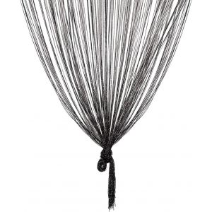 Rideau Noir En Fil À Paillettes Argentées, Séparateur De Séparation Pour Portes Et Fenêtres, 90 X 200 Cm, Décoration Gothique D'halloween - Neuf