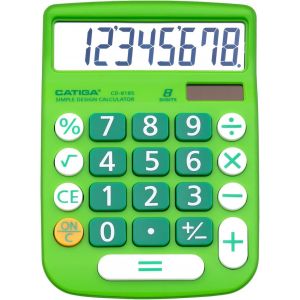 Calculatrice 8 Chiffres,Alimentation Solaire,&eacute;cran LCD lisible,Gros Boutons,pour Maison,Bureau,&eacute;cole,4 Fonctions de Base,CD-8185.[H24] - Neuf
