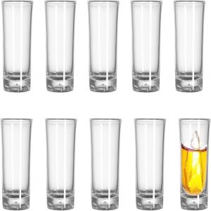 Lot De 10 Verres &Agrave; Liqueur,5 Cl/50 Ml,Verres &Agrave; Liqueur,Fond &Eacute;pais,Petit Ensemble De Verres &Agrave; Vin,Accessoires De F&ecirc;te,Verres &Agrave; Shot,Verre Familial,Verres &Agrave; Ouzo,Petits Verres Stables - Neuf