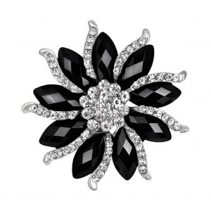 Broche En Alliage Noir Avec Strass Pour Femmes Et Filles Dans Des Situations Importantes - Neuf