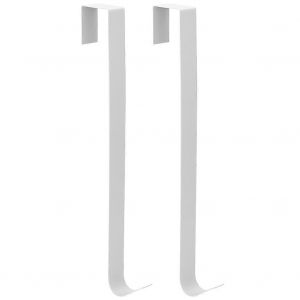 2Pcs en Fer Forg&eacute; Innovantes Guirlande de No&euml;l Guirlande de Cintre Crochet de Porte de No&euml;l DecorationsWhite_Special Cadeau - Neuf