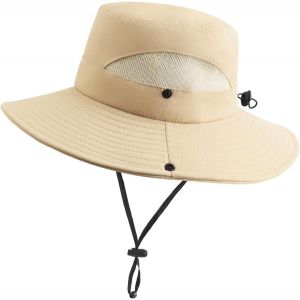 Kalanka-Chapeau De Soleil Femme L'extérieur Uv Protection Chapeau D'été À Large Bord Bonnet Pliable En Maille Plage Pêche Seau Casquette - Neuf