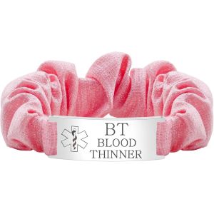 Ya5426 Bracelet D'urgence Médical Personnalisé Pour Femme, Bracelet Élastique D'alerte Allergique, Identification Médicale Gravée, Bracelet De Contact D'urgence Rose, Bijou De Santé Élégant - Neuf