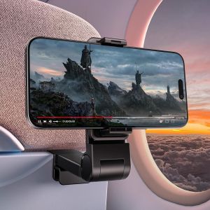 Kalanka-Support De Téléphone Pour Avion, Support De Téléphone Pour Avion Avec Rotation À 360 Degrés, Support De Téléphone De Voyage Mains Libres, Accessoires Essentiels De Voyage En Avion Pour Voler - Neuf