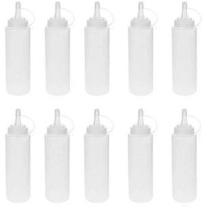 10 pièces 8oz 240ml bouteille compressible,bouteille compressible polyvalente sans fuite - Neuf