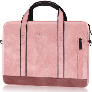 RFCBC-Sacoche pour ordinateur portable avec poignée 13-15,6"" Sacoche pour ordinateur portable avec bandoulière, sac à main de travail étanche en cuir pour femme homme femme - Neuf