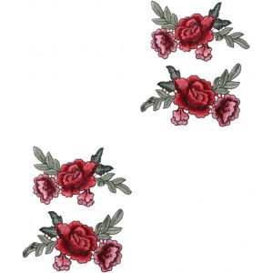 Paire De Stickers Pour Table À Repasser Pour Coudre Des Vêtements, Des Appliques, Des Plaques De Fleurs, Des Autocollants, Des Patchs, La Couture, La Dentelle, Des Fleurs Roses Pour Décorer, Rouge De Rose, Patch Couture De Fleurs - Neuf