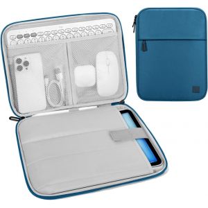 9-11"" Housse Pochette Tablette Pour Ipad (A16) 11"", Ipad Air/Pro 11"", I-Pad 10é Gén 10,9"" Air 5/4, I-Pad 9/8/7é Gén 10,2"", Galaxy Tab A9+ Plus 11""/S9 Fe, Tab M11 11"", Paon Bleu - Neuf