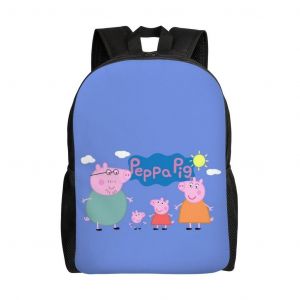 Sac à dos polyvalent Peppa Pig, lavable, style décontracté, pour écolier, tendance, en tissu Oxford, unisexe, HXN3298 - Neuf