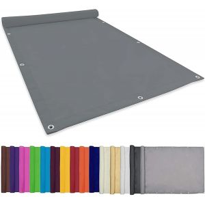 CHECARZHN--NO1-Voile D'Ombrage Étanche 2X3M Protection Des Rayons 95% Uv Terrasse Couverture De Confidentialité Écran Avec Oeillets Et Cordons Pour Extérieur Jardin Terrass, Gris Clair, 22073 - Neuf