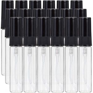 30 Pack 5ml Mini Bouteille De Pulvérisation De Brume Fine Bouteilles De Pulvérisation En Verre Transparent Avec Couvercle De Pompe Noir Pour Parfum,Liquide De Toilette - Neuf