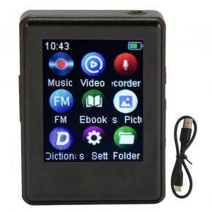 Lecteur MP3 HiFi Son stéréo Bluetooth 5.0 Haut-parleur intégré Radio FM Livre électrique Réveil Enregistreur de voix numérique - Neuf