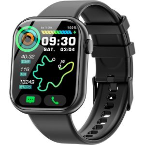 Kalanka-Montre Connectée Homme Femme 1.85¿ Smartwatch Avec Podometre, Moniteur Sommeil, 140+ Sportifs, Intelligente Bracelet Connecté Pour Android Ios Noir - Neuf