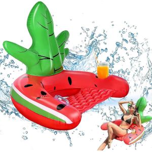 Ventes promotionnelles Pastèque Air Coussin Anneau de Natation avec Porte-Gobelet Gonflable - Neuf