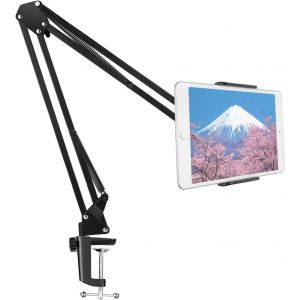 Meimie-Support De Tablette Avec Bras En Aluminium Robuste Pour Ipad,Ipad Air,Iphone 8/7,Samsung Galaxy Ou Autres Appareils À Écran De 4,7 À 12,9""(Noir) - Neuf