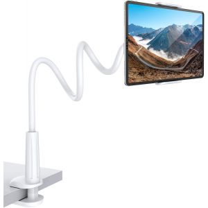 Kal-Support Tablette Avec Col De Cygne, Support Tablette Pour Lit R&eacute;glable Stable, Support Bureau Pour Ipad Pro Air/Iphone/Telephone/Nintendo Switch/Samsung/Kindle Et Plus, 80cm De Longueur Totale - Neuf