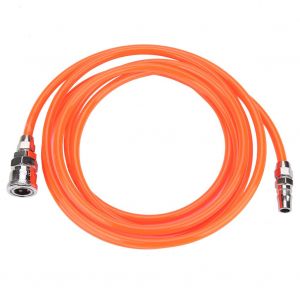 Tuyau pneumatique en polyurethane pour air comprime (3/6 m) avec connecteur male/femelle 1/4 po (3 m) - Neuf