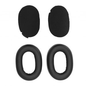 Coussinets d'oreille de remplacement en cuir protéiné mousse à mémoire de forme éponge d'isolation phonique coussinet d'oreille pour casque sans fil Elite 85h - Neuf