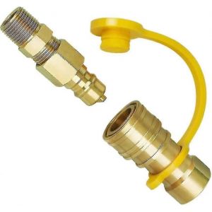 Raccord rapide en laiton 3/8"" propane/gaz naturel pour tuyau de barbecue et régulateur (or,1 pièce) - Neuf