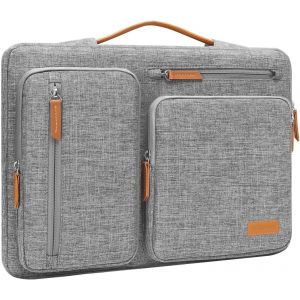Housse 360&deg; Pour Ordinateur Portable 17,3 Pouces, Compatible Avec Dell, Hp, Lenovo, Asus, Acer, Alienware, 17-17,3 Pouces Sac Ouvert Lat&eacute;rale Avec 4 Poches Zipp&eacute;es&Poign&eacute;e,Gris[ZHB2242] - Neuf
