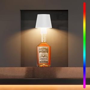 KAL-Led Rgb Lampe De Bouteille À Batterie,5500Mah Lampe De Table À Intensité Variable,Ip54 Lampe De Table Sans Fil, Adaptée À Une Utilisation Intérieure/Extérieure, Blanc - Neuf