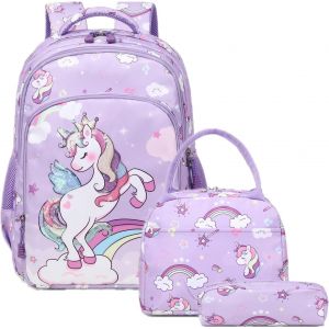 Cartable Fille Primaire Sac à Dos Fille Sac Enfant Fille Sacs d'école Sacs Scolaires,Cartables et Trousses[T203] - Neuf