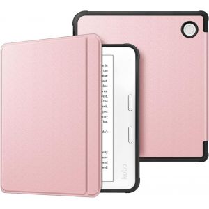 GUOP-Étui Compatible Avec Kobo Libra 2 2021 (Modèle N418) Et Tolino Vision 6,Housse Fine Légère Coque Arrière Souple En Tpu Fermeture Magnétique Réveil/Sommeil Auto,Or Rose - Neuf