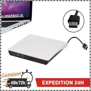 Lecteur Graveur DVD CD Externe USB 3.0 Ultra Slim Portable- Graveur Lecteur Externe Drive DVD ROM CD USB CD Player RW Writer/Rewrit - Neuf