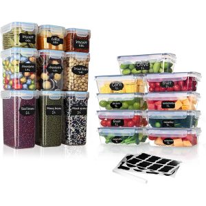 Tianyi-18 Bo&icirc;tes De Conservation,Empilables, 100% Herm&eacute;tiques, Transparent, Sans Bpa, Plastique,Boite Rangement Cuisine (Ro0909) - Neuf