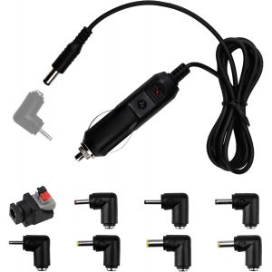 JGD-Chargeur de voiture avec 8 connecteurs multiples, c&acirc;ble adaptateur allume-cigare, 1,6 m CC 12 V 2 A, indicateur d'alimentation universel LED, portable pour GPS et haut-parleurs Bluetooth &eacute;tanche - Neuf