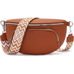 KALANKA-grand sac banane femme cuir végétal sac bandouliere femme grand sac a main femme noir grand sac bandoulière femme - Neuf