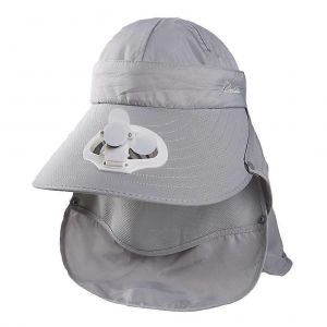 Femmes D'été Usb Charge Fan Visor Hat Avec Face Cou Couverture Wrap Pour Camping En Plein Air Voyage - Neuf